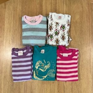 Hanna Andersson Five Pairs long sleeve pajamas